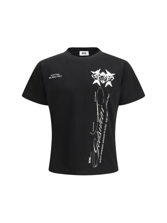 26SS 지씨디에스 반팔 티셔츠 C1MWQC070J079999A BLACK WHITE