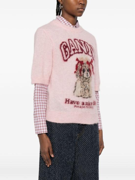 26SS 가니 브러쉬드 알파카 스웨터 A1070093868 CHALK PINK - GANNI