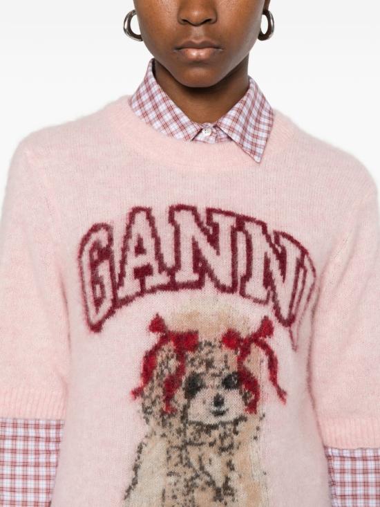 26SS 가니 브러쉬드 알파카 스웨터 A1070093868 CHALK PINK - GANNI