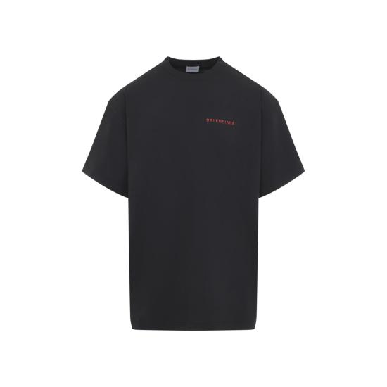 26FW 발렌시아가 백 그래디언트 오버사이즈 티셔츠 850345TVVE61000 BLACK - BALENCIAGA