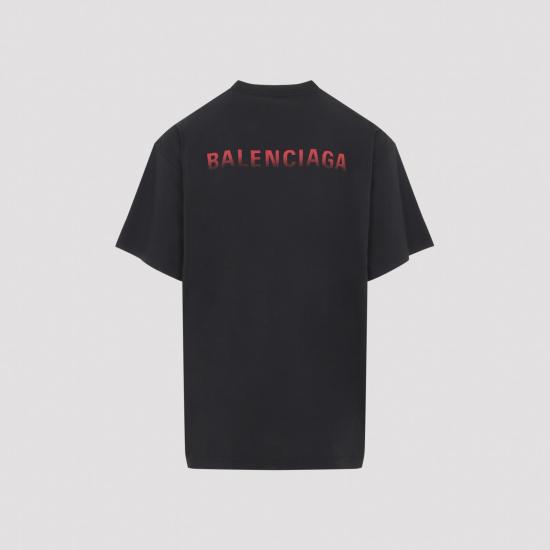 26FW 발렌시아가 백 그래디언트 오버사이즈 티셔츠 850345TVVE61000 BLACK - BALENCIAGA
