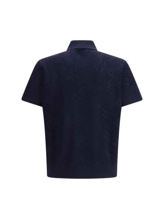 26SS 버버리 체크 울 폴로 셔츠 8118493C4008 SILHOUETTE BLUE - BURBERRY