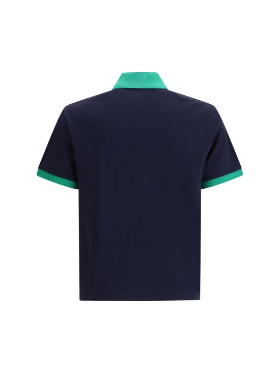 26SS 베르사체 반팔 티셔츠 10240311A176812U3I0 DARK NAVY BRIGHT EMERALD - VERSACE