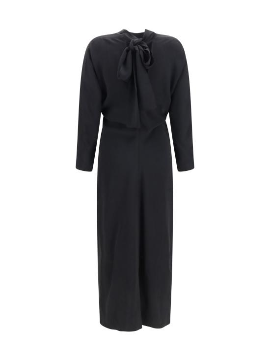 26FW 토템 미디 원피스 264WRD0376FB0414001 BLACK - TOTEME