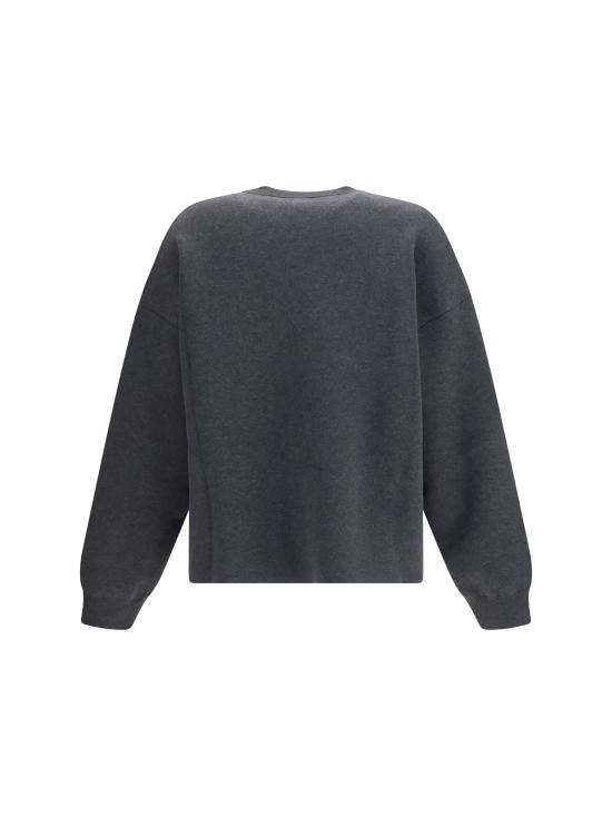 26FW 로에베 아나그램 코튼 니트 스웨터 H526Y14KOG1121 GREY BLACK - LOEWE