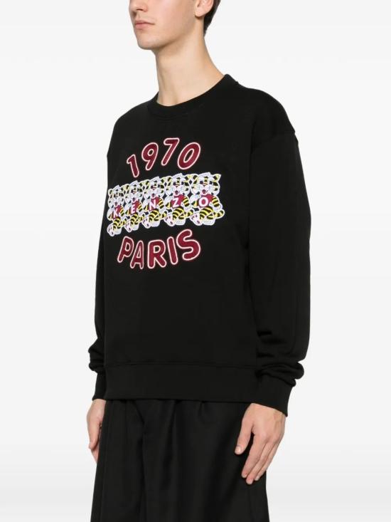 26SS 겐조 Wild Tiger 자수 스웻셔츠 FG55SW2064MJ99J BLACK - KENZO