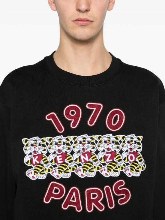 26SS 겐조 Wild Tiger 자수 스웻셔츠 FG55SW2064MJ99J BLACK - KENZO