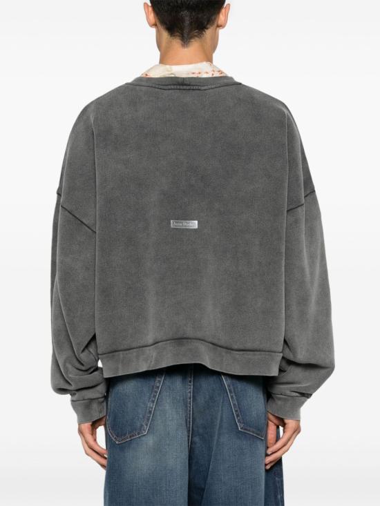 26SS 아크네 스튜디오 로고 패치 스웨트셔츠 CI0137BM0 FADED BLACK - ACNE STUDIOS