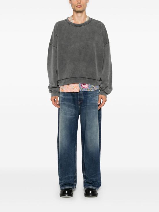 26SS 아크네 스튜디오 로고 패치 스웨트셔츠 CI0137BM0 FADED BLACK - ACNE STUDIOS