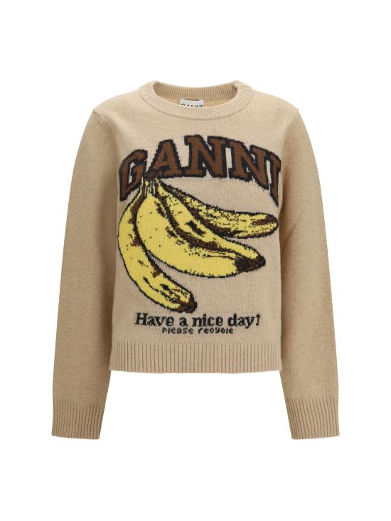 26SS 가니 그래픽 울 니트 A1070265118 CAMEL