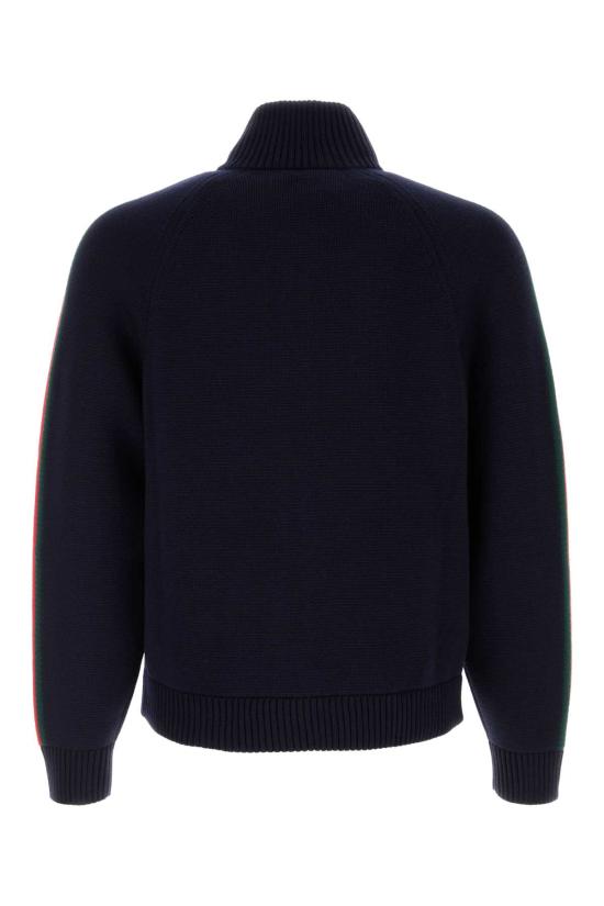 26FW 구찌 워븐 스티치 니트 울 집업 재킷 워븐 스티치 니트 울 집업 재킷 851725XKFBD4795 INK MC - GUCCI