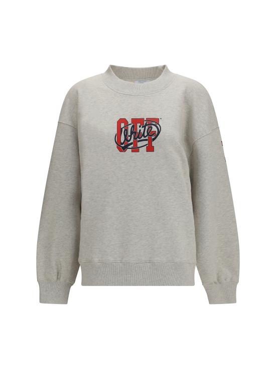 26FW 오프화이트 스웨터 2FE00513TW063 GREY MELANGE HIGH RISK RED