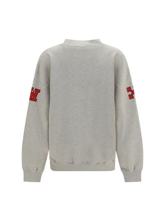 26FW 오프화이트 스웨터 2FE00513TW063 GREY MELANGE HIGH RISK RED - OFF WHITE