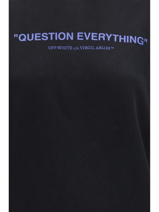26FW 오프화이트 후드 티셔츠 2FE00503TW013 BLACK ELECTRIC BLUE - OFF WHITE