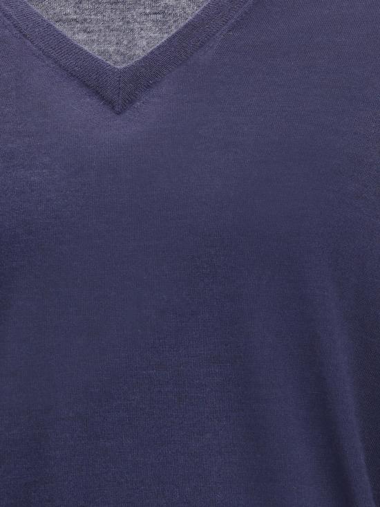26FW 브루넬로 쿠치넬리 V넥 스웨터 M2400162CW425 NAVY GRIGIO SCURO - BRUNELLO CUCINELLI
