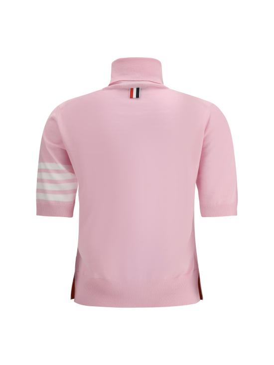 26FW 톰브라운 파인 메리노 4바 릴렉스드 숏슬리브 터틀넥 니트 FKA434AY1014680 LT PINK - THOM BROWNE