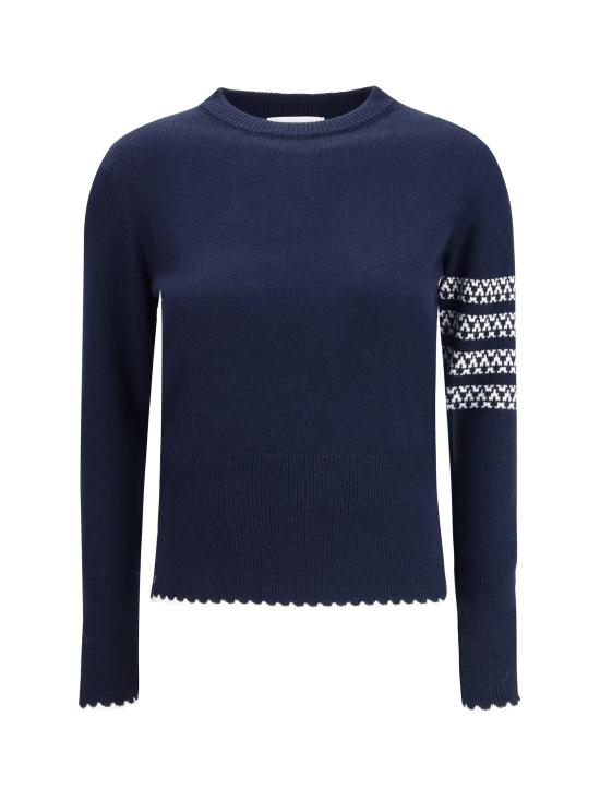 26FW 톰브라운 메리노 울 홀리데이 헥터 풀오버 니트 FKA514AY1029415 NAVY