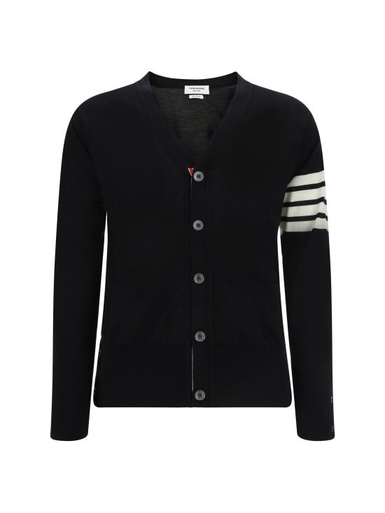 26FW 톰브라운 4바 서스테이너블 파인 메리노 울 클래식 가디건 MKC002AY1014001 BLACK