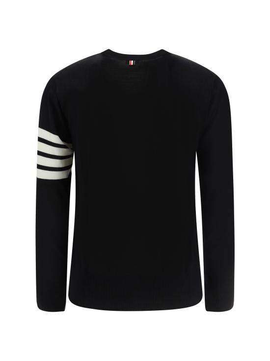 26FW 톰브라운 4바 서스테이너블 파인 메리노 울 클래식 가디건 MKC002AY1014001 BLACK - THOM BROWNE