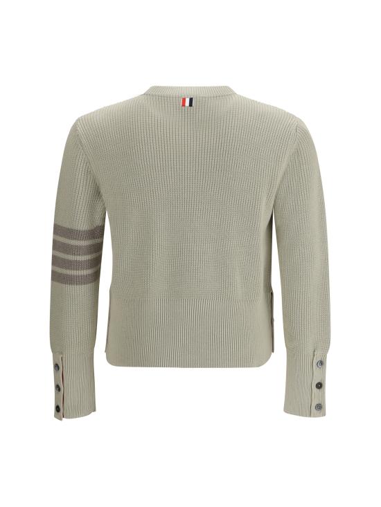 26FW 톰브라운 코튼 가디건 스티치 4바 풀오버 MKA580AY3065260 BEIGE - THOM BROWNE