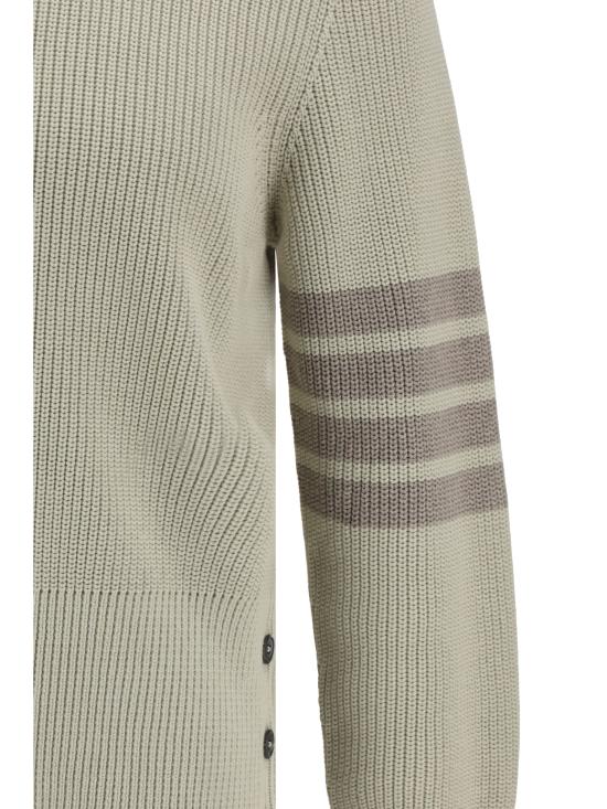 26FW 톰브라운 코튼 가디건 스티치 4바 풀오버 MKA580AY3065260 BEIGE - THOM BROWNE