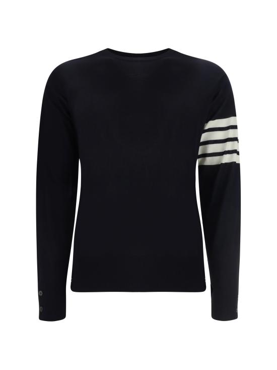 26FW 톰브라운 사선완장 메리노 울 니트 MKA002AY1014415 NAVY