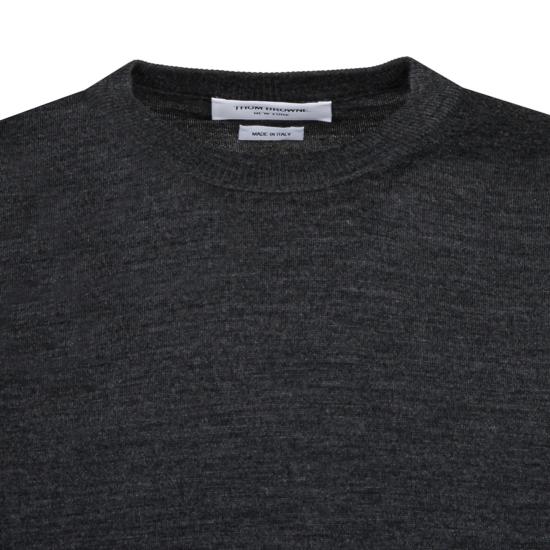 26FW 톰브라운 사선완장 메리노 울 니트 MKA002AY1014022 DARK GREY - THOM BROWNE