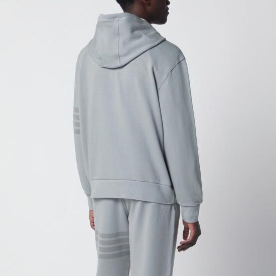 26FW 톰브라운 솔리드 루프백 4바 후디 MJT556AJ0007055 LT GREY - THOM BROWNE