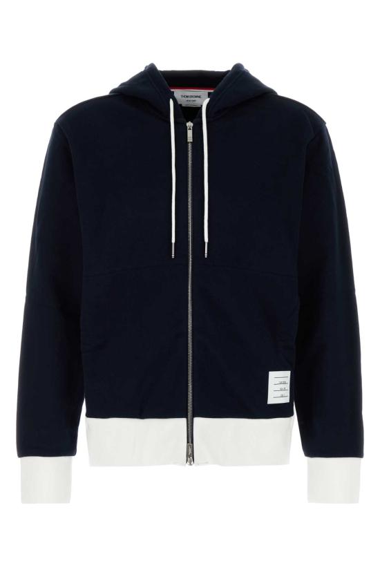 26FW 톰브라운 4바 저지 집업 후디 MJT517A03037415 NAVY