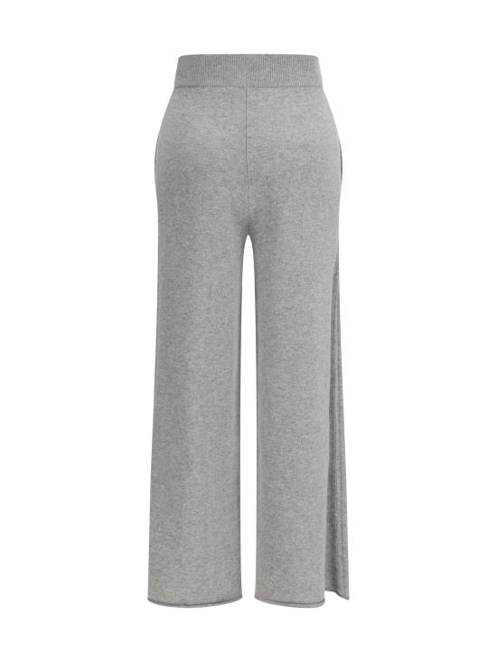 26SS 막스마라 골지 캐시미어 와이드 스트레이트 니트 팬츠 2611331028600003 GRIGIO CHIARO - MAX MARA
