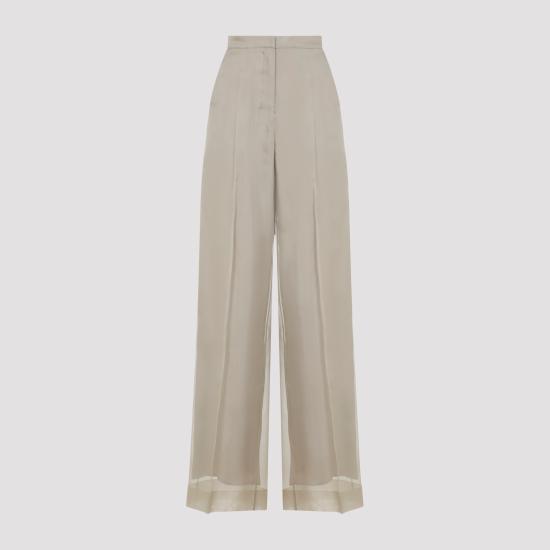 26SS 막스마라 Mxeolivi 실크 오간자 레이어드 팬츠 2611131044600001 SABBIA - MAX MARA