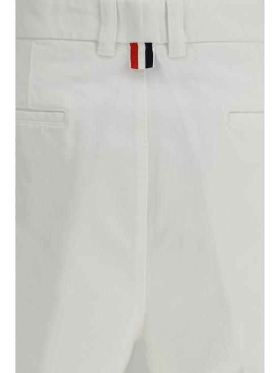 26SS 톰브라운 스트레이트 팬츠 MTU352WF0576100 WHITE - THOM BROWNE
