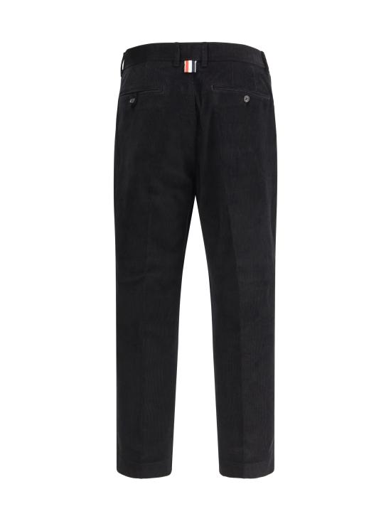 26SS 톰브라운 내로우 웨일 코듀로이 테이퍼드 치노 팬츠 MTU334SF0920001 BLACK - THOM BROWNE