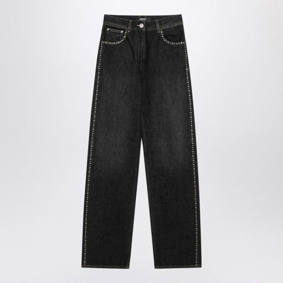 26SS 베르사체 스트레이트 팬츠 10224521A164771D040 BLACK