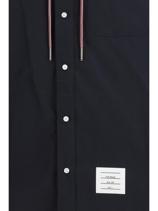 26FW 톰브라운 후드 나일론 암밴드 셔츠 MWL432OF1066415 NAVY - THOM BROWNE