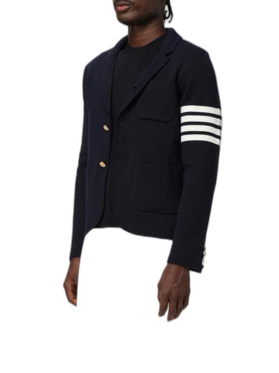 26FW 톰브라운 사선 스트라이프 블레이저 울 니트 자켓 MKJ024D00014415 NAVY - THOM BROWNE