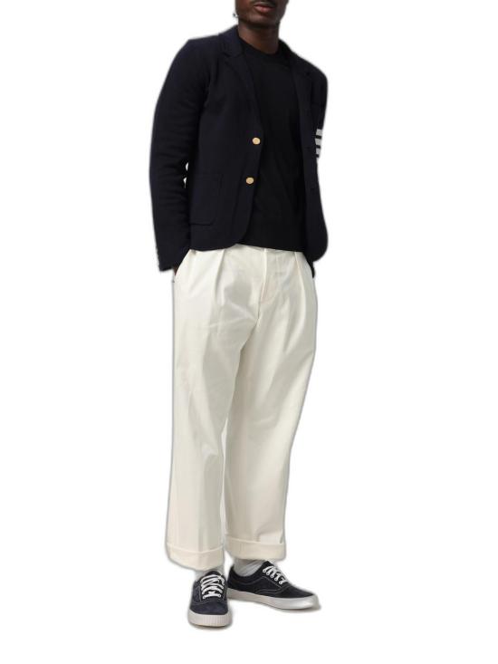 26FW 톰브라운 사선 스트라이프 블레이저 울 니트 자켓 MKJ024D00014415 NAVY - THOM BROWNE