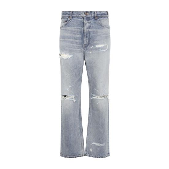 26FW 셀린느 슬림 진 001 피스모 디스트로이드 데님 진 RP08G930F GN02 BLUE