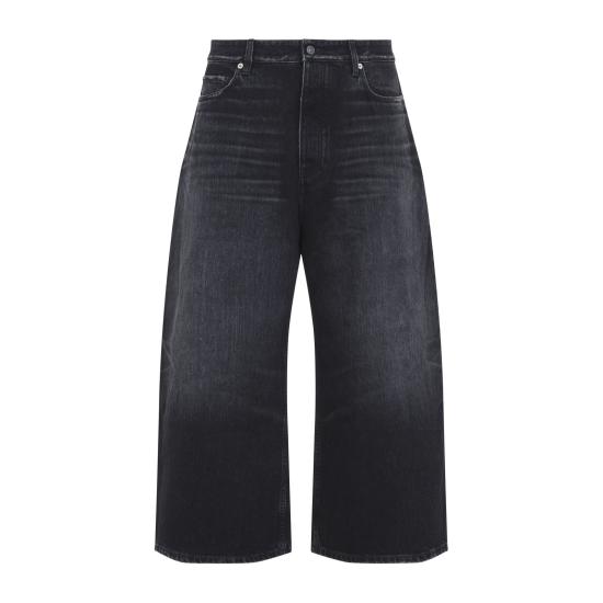 26FW 발렌시아가 커브드 데님 진 A001TUTUW54 1000 BLACK