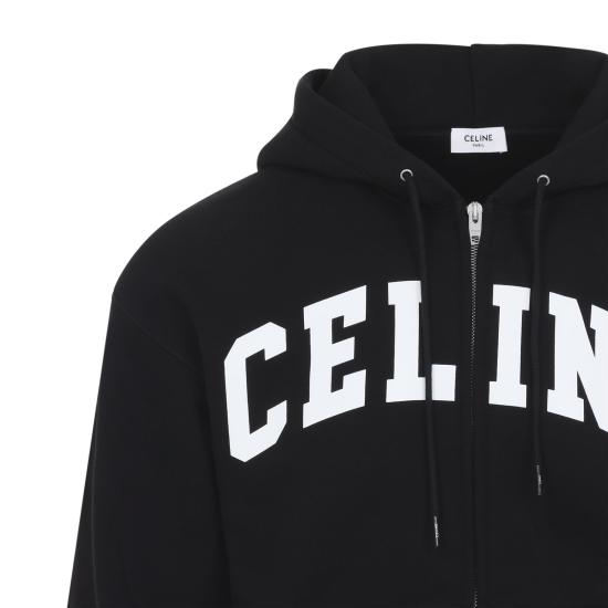 26FW 셀린느 후드 티셔츠 RY11H1233 38AW BLACK - CELINE