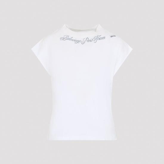 26FW 발렌시아가 반팔 티셔츠 A003FBTUVT1 9000 WHITE