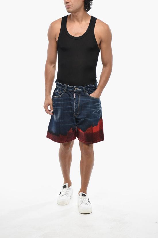  디스퀘어드2 데님 숏팬츠 S74MU0857 S30664 470 Blue - DSQUARED2
