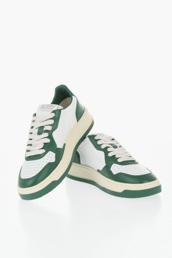  오트리 메달리스트 로우 레더 스니커즈 AULWBH04 Bianco Verde