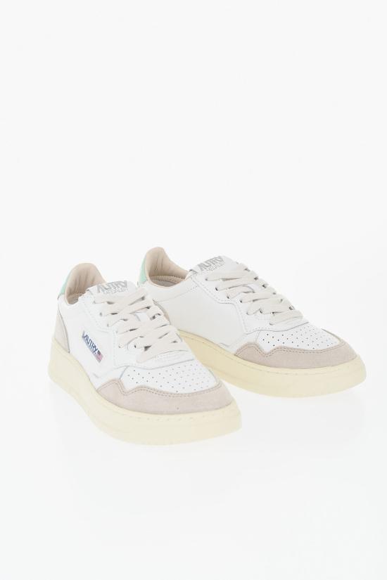  오트리 메달리스트 로우 레더 스니커즈 AULWLS67 Bianco Marrone