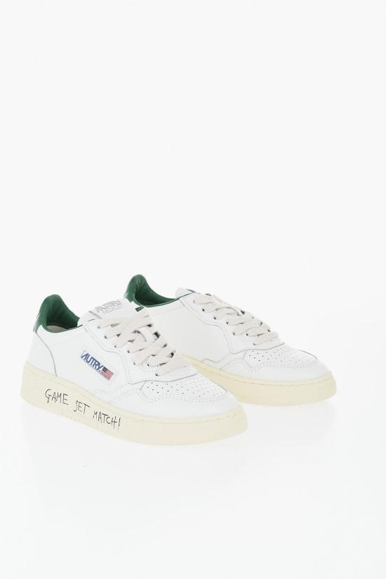  오트리 메달리스트 로우 레더 스니커즈 AULWML01 Bianco Verde