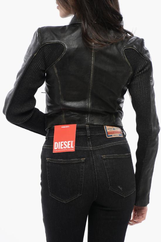  디젤 가죽 자켓 A12255 0THAD 7DHA Brown - DIESEL
