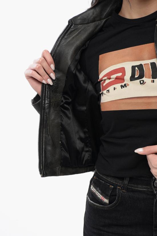  디젤 가죽 자켓 A12255 0THAD 7DHA Brown - DIESEL