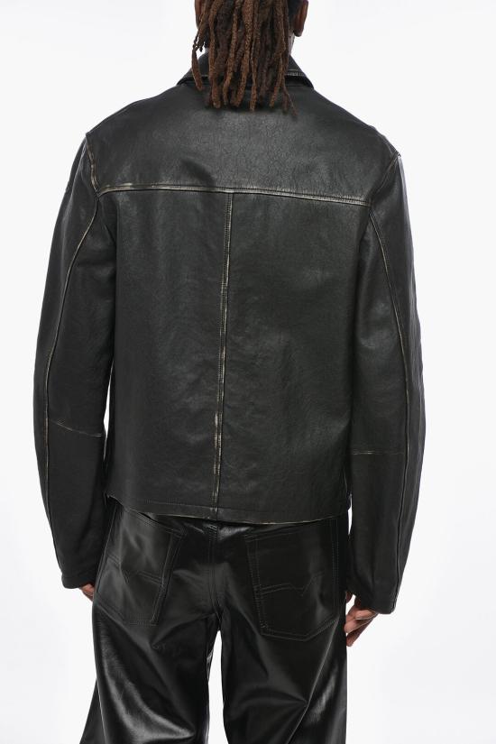  디젤 가죽 자켓 A14324 0PITR 9XX Black - DIESEL