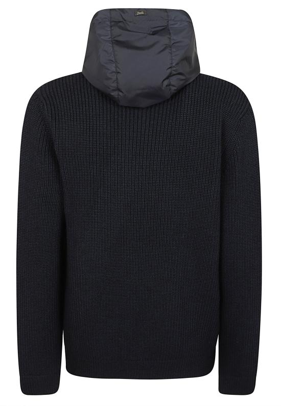 26FW 에르노 5게이지 리브 메리노 울 나일론 샤모니 재킷 MC000195U 70272 9290 BLU SCURO - HERNO