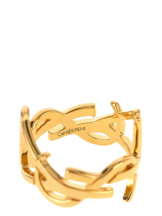 26FW 생로랑 카산드르 메탈 스카프 링 823669Y15008030 Gold - SAINT LAURENT